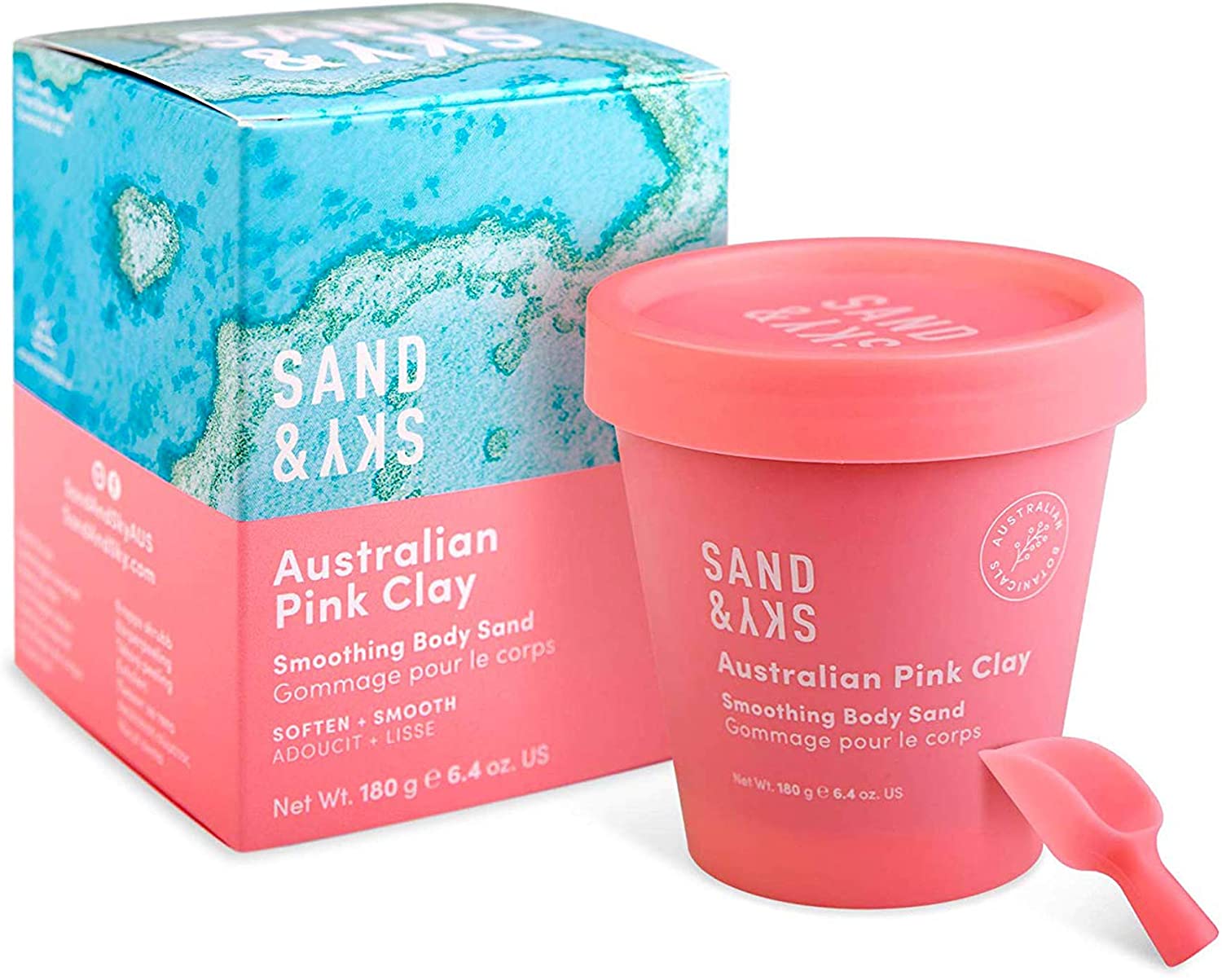 Sand And Sky Australian Pink Clay Smoothing Body Sand (6.4oz)
