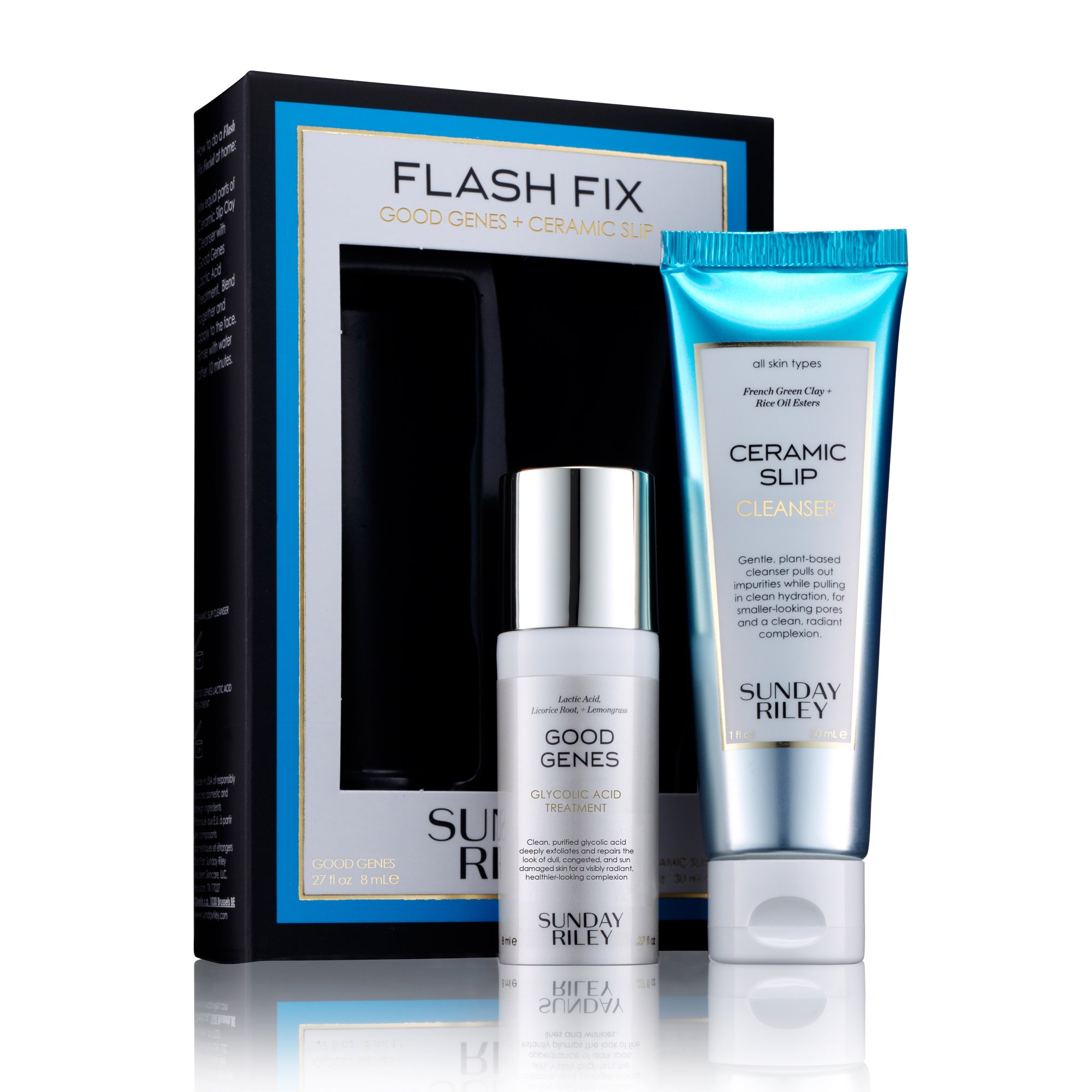 Sunday Riley Flash Fix (Glycolic Acid) Good Genes and Ceramic Slip Kit